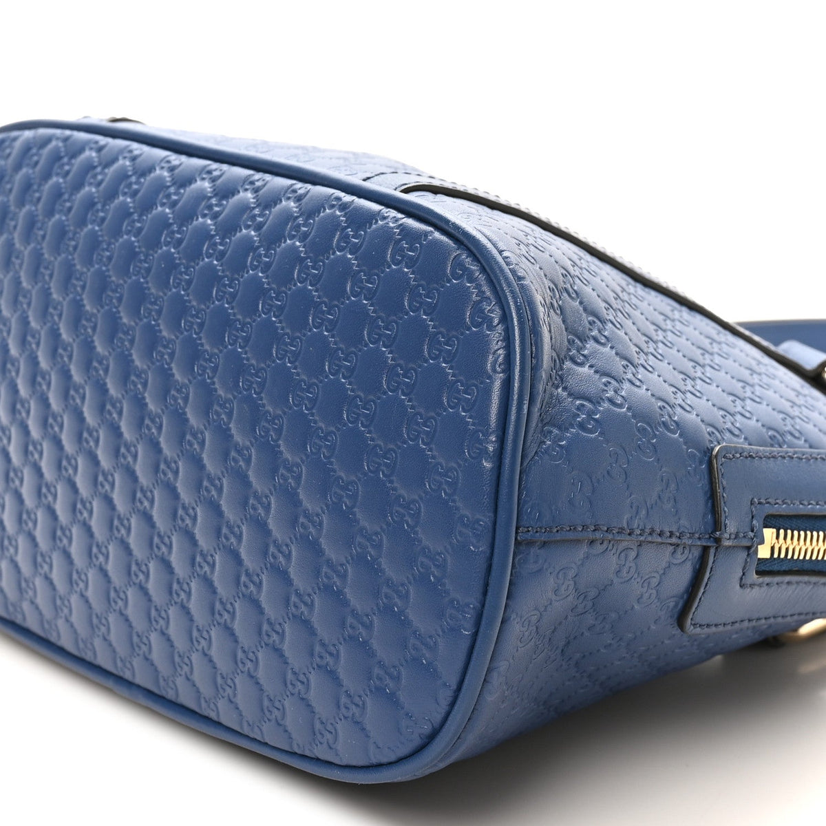 Soft Microguccissima Mini Dome Bag Blue