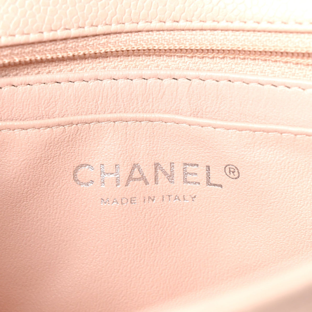 Caviar Quilted Mini Rectangular Flap Light Pink