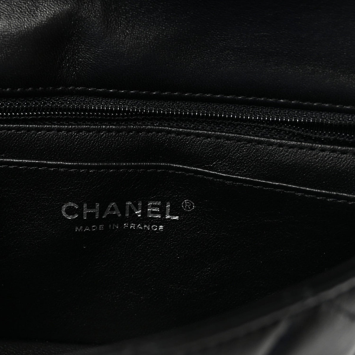 Lambskin Quilted Mini Rectangular Flap Black