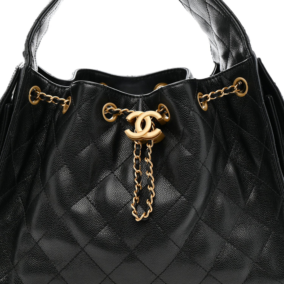 Caviar Quilted Small Chanel 25 Handbag Black