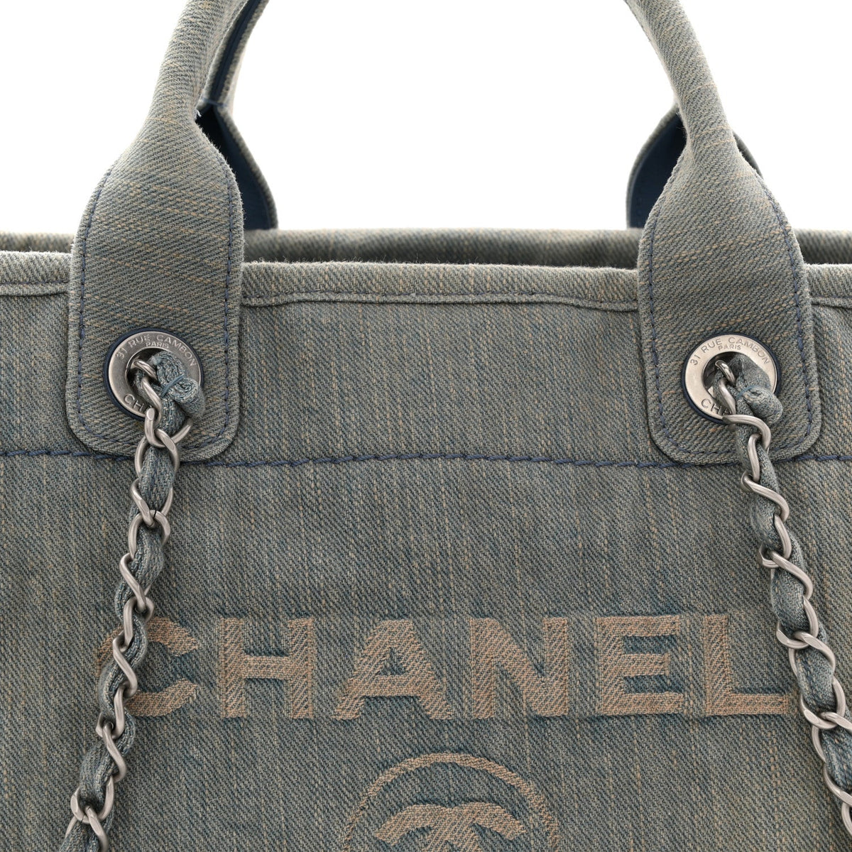 Denim Small Deauville Tote Light Blue