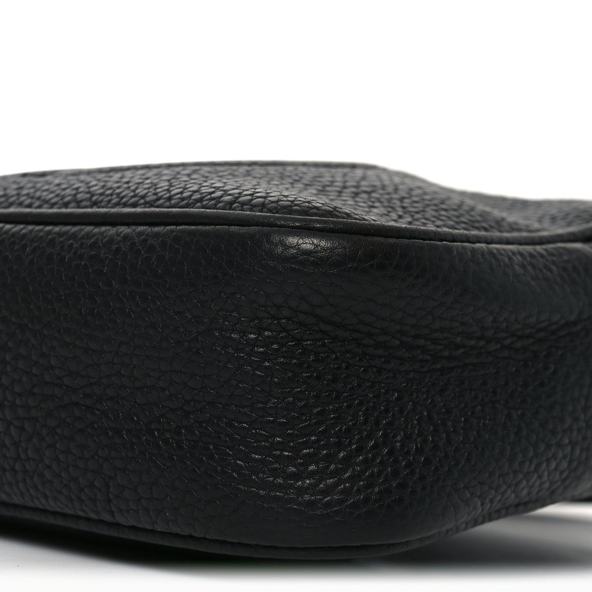 Pebbled Calfskin Small Soho Disco Bag Black