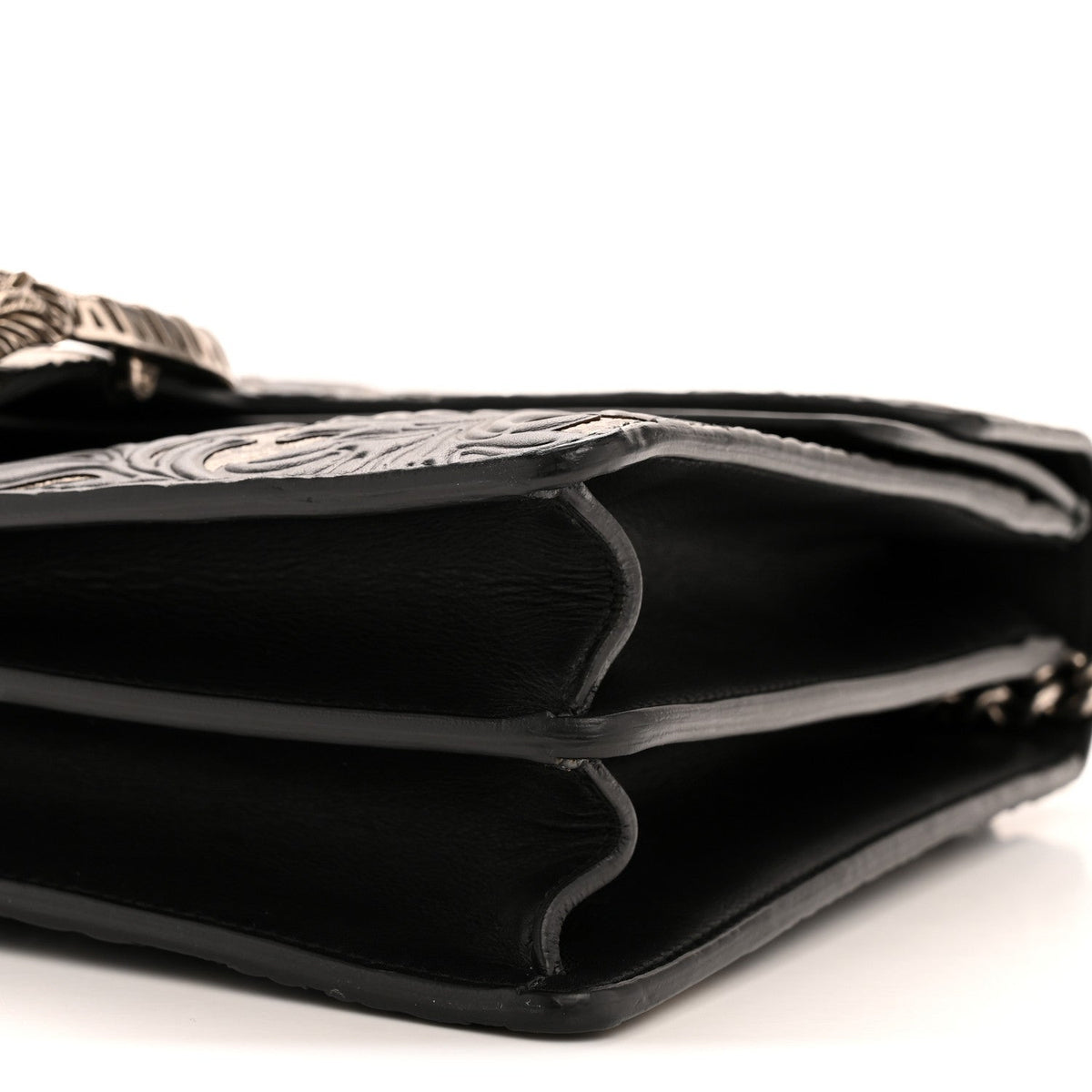 GG Supreme Monogram Arabesque Medium Dionysus Shoulder Bag Black