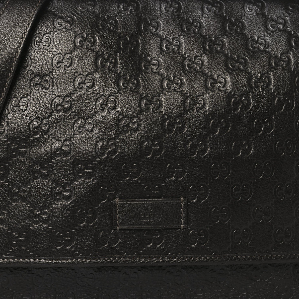 Guccissima Medium Flap Messenger Bag Chocolate