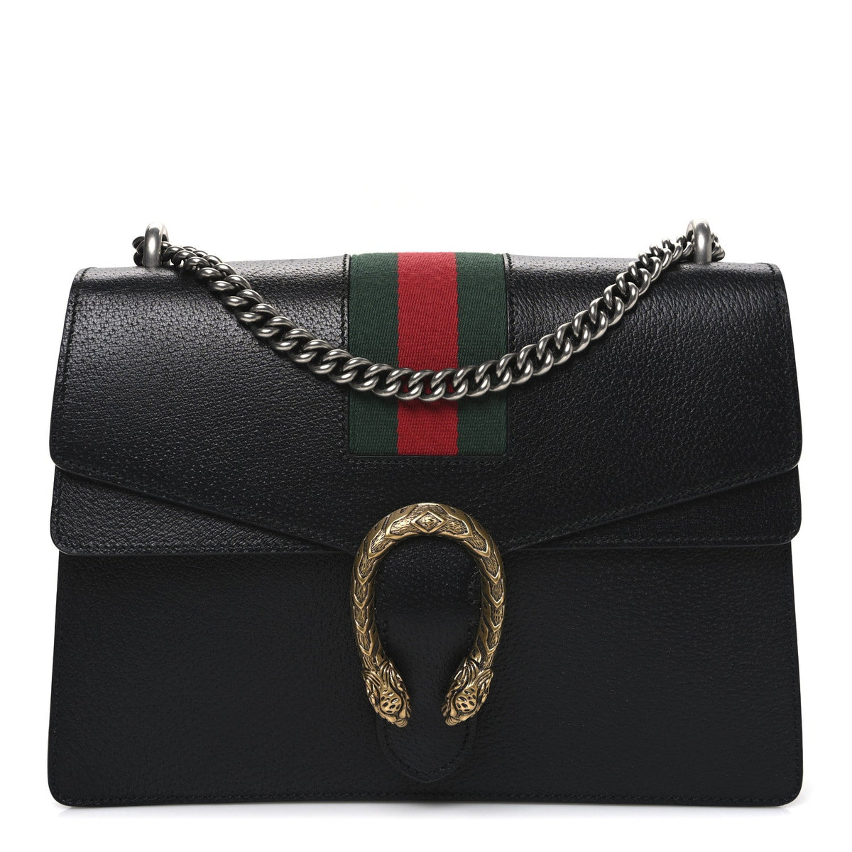 Calfskin Web Small Dionysus Shoulder Bag Black